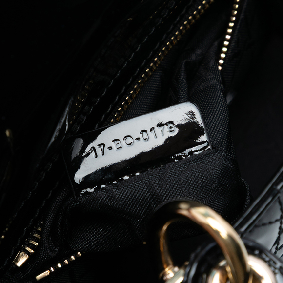 Pre-Loved Dior Mini Patent Cannage Lady Dior - Picture 6 of 7